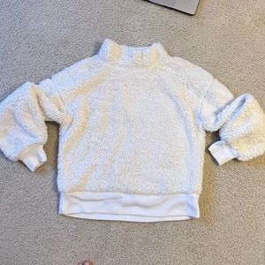 Fluffy white furry sweater